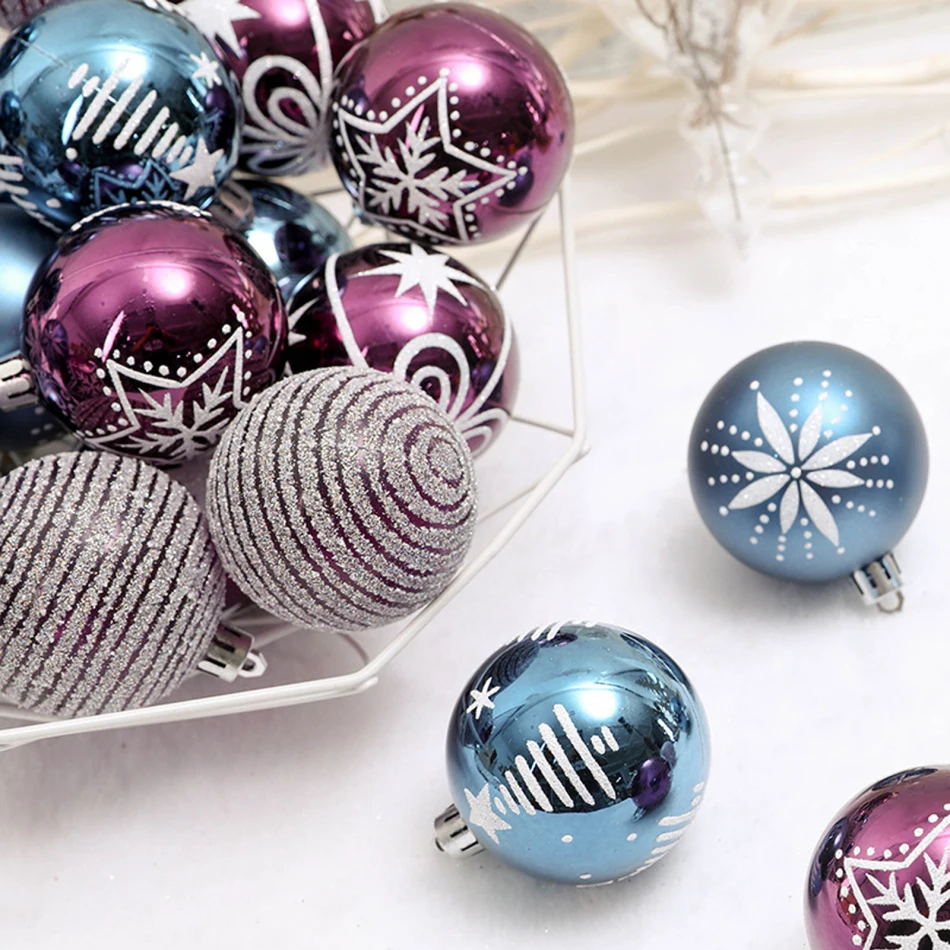 24pcs/lot Christmas Ball 6cm Ornaments Shatterproof Xmas Tree Decorations Toppers Hanging PVC Balls Baubles For Home Party Decor
24pcs/lot Christmas Ball 6cm Ornaments Shatterproof Xmas Tree Decorations Toppers Hanging PVC Balls Baubles For Home Party Decor