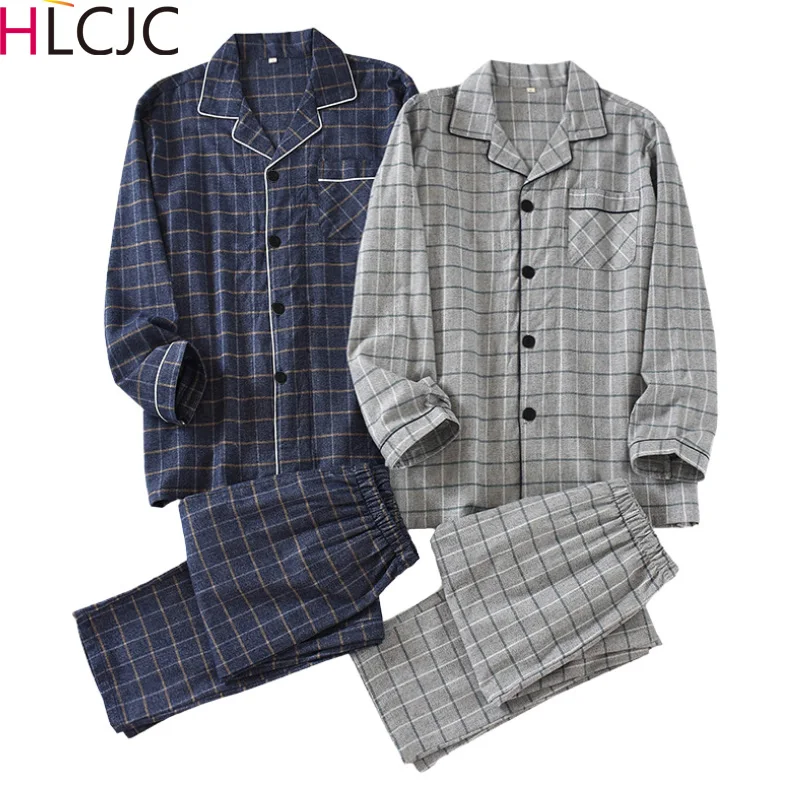 2021 High-quality Cotton Pijama for Men 2 Pieces Lounge Sleepwear Pyjamas Plaid Autumn Winter Home Clothes Man Warm Pajamas Set
2021 High-quality Cotton Pijama for Men 2 Pieces Lounge Sleepwear Pyjamas Plaid Autumn Winter Home Clothes Man Warm Pajamas Set