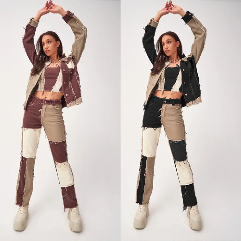 Zoulv 2020 Autumn and Winter Women's New Retro Single-breasted Stitching Old Fashion Personality Denim Jacket Street Style
Zoulv 2020 Autumn and Winter Women's New Retro Single-breasted Stitching Old Fashion Personality Denim Jacket Street Style
