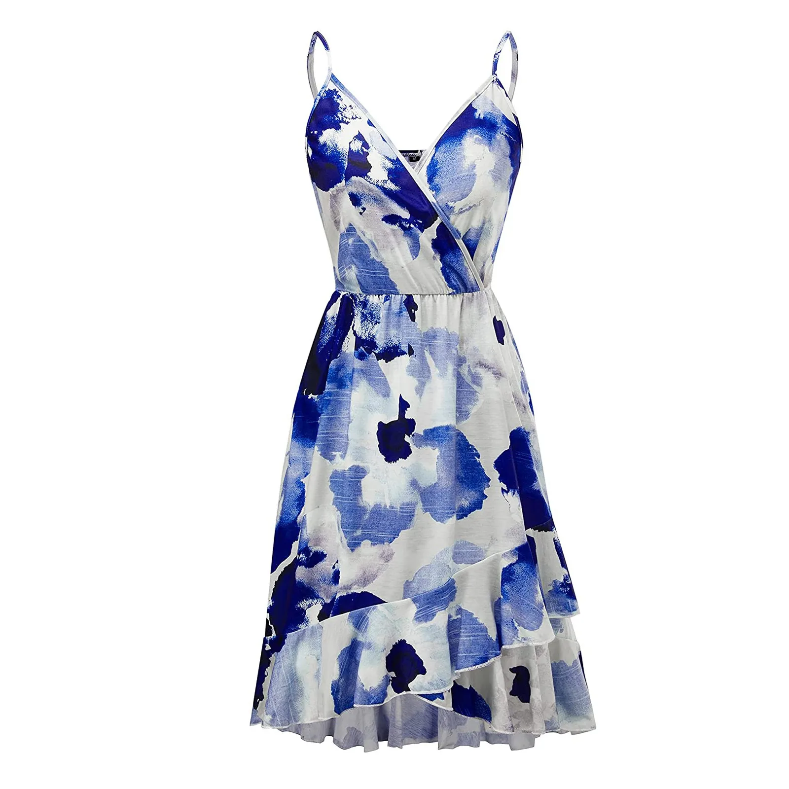 Женское летнее платье с V-образным вырезом и цветочным принтом
Женское летнее платье с V-образным вырезом и цветочным принтом