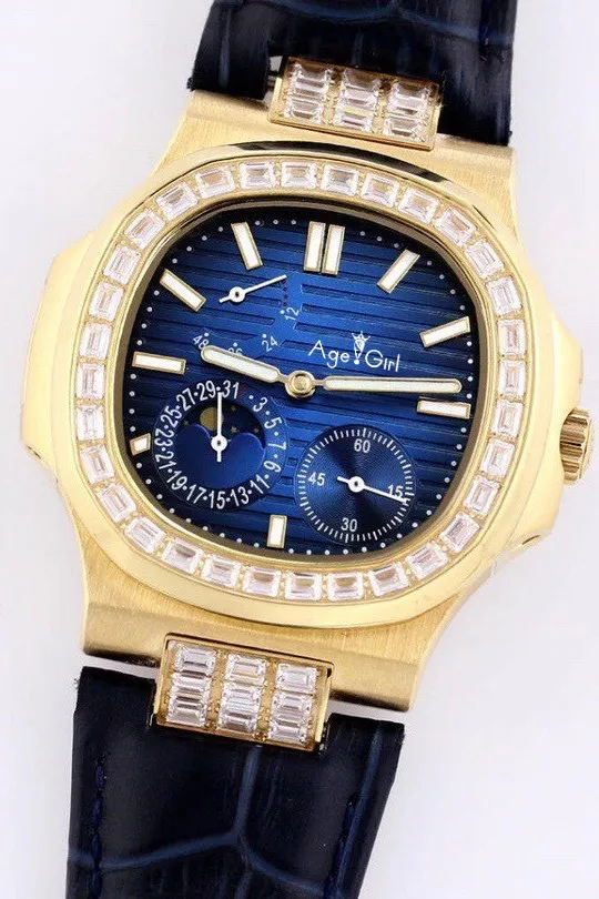 Luxury Brand New Men Automatic Mechanical Stainless Steel Yellow Gold Sapphire Diamond Bezel Black Leather MoonPhase Watches
Luxury Brand New Men Automatic Mechanical Stainless Steel Yellow Gold Sapphire Diamond Bezel Black Leather MoonPhase Watches
