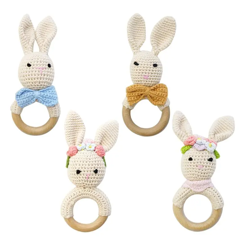 Newest Baby Wooden Teether Ring DIY Crochet Bunny Rattle Soother Bracelet Molar Toys P31B
Newest Baby Wooden Teether Ring DIY Crochet Bunny Rattle Soother Bracelet Molar Toys P31B