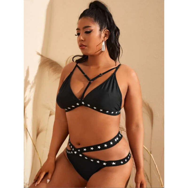 Women's Cut Out Two Piece Biquinis Bathsuit Solid Bandage Beachwear Brazilian Swimwear Plus Size High Waisted Bikini Set
Women's Cut Out Two Piece Biquinis Bathsuit Solid Bandage Beachwear Brazilian Swimwear Plus Size High Waisted Bikini Set