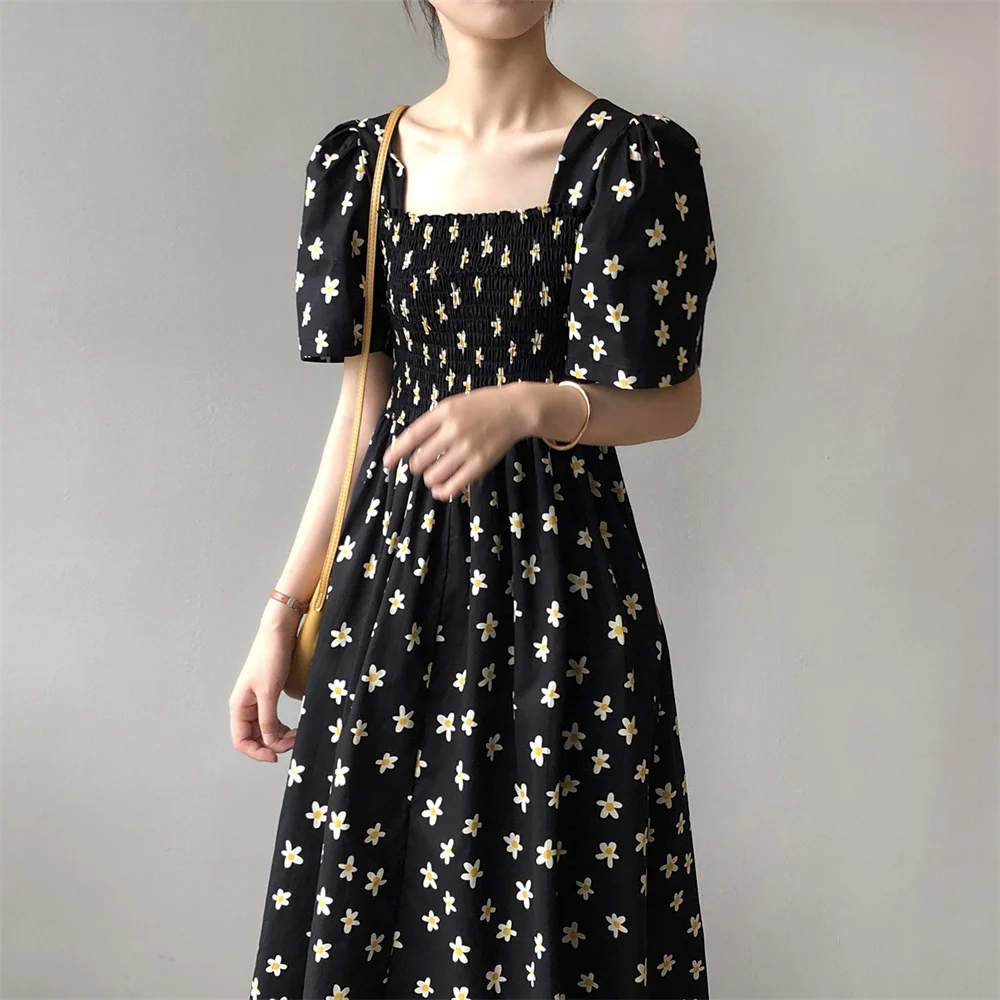 Alien Kitty French Black Women Florals Vintage Print 2021 Elegant Plus Size Office Lady Casual Fashion All Match Dress Vestidos 
Alien Kitty French Black Women Florals Vintage Print 2021 Elegant Plus Size Office Lady Casual Fashion All Match Dress Vestidos