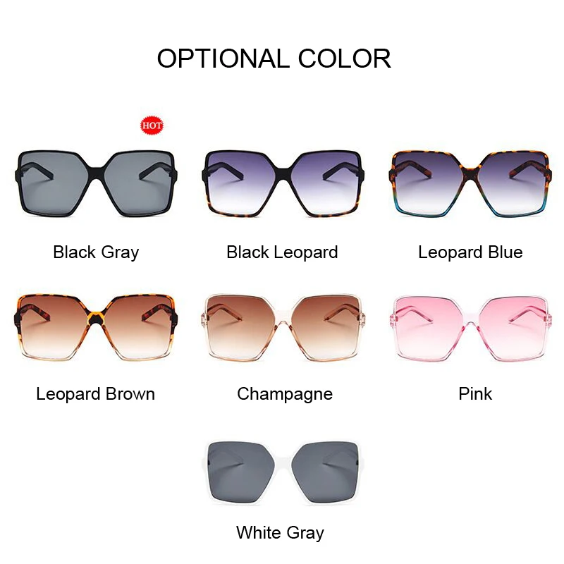 Black Square Oversized Sunglasses Women Big Frame Colorful Sun Glasses Female Mirror Oculos Unisex Gradient Hip Hop Shades
Black Square Oversized Sunglasses Women Big Frame Colorful Sun Glasses Female Mirror Oculos Unisex Gradient Hip Hop Shades