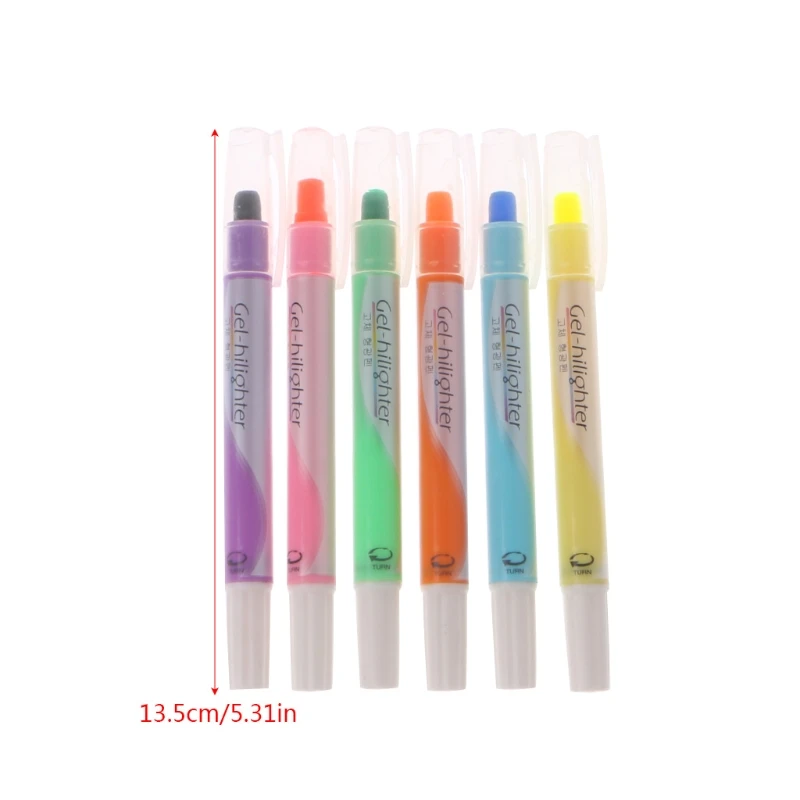 6 Pcs Watercolor Gel Pen Cute Highlighter Solid Accent Ink Maker Smooth Writing
6 Pcs Watercolor Gel Pen Cute Highlighter Solid Accent Ink Maker Smooth Writing