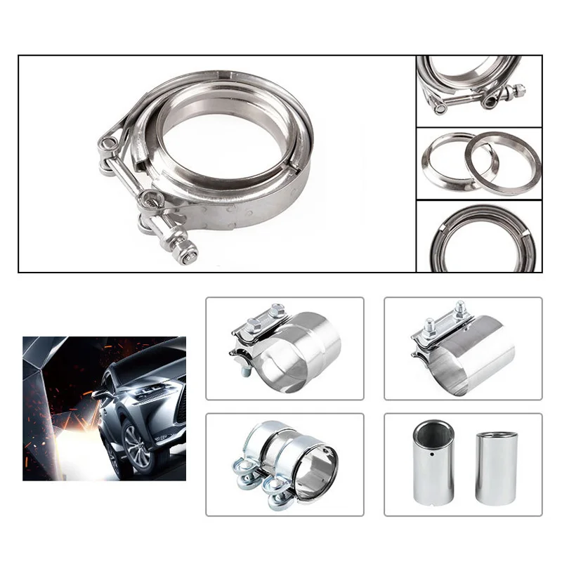 Tailpipes Muffler Clamp Universal Outlets Accessories Auto Stainless Steel | Автомобили и мотоциклы