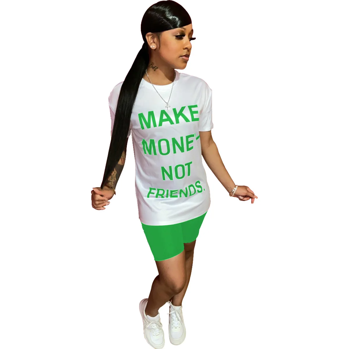 Women's Summer Fashion Casual Printed O Neck Short Sleeve Top and Shorts 2 Piece Sets
Women's Summer Fashion Casual Printed O Neck Short Sleeve Top and Shorts 2 Piece Sets