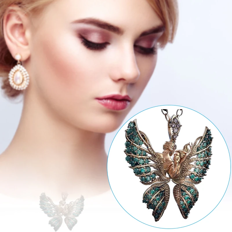 Couple Angel Necklace Glittery Butterfly Shaped Alloy Pendant Jewelry Sweater Chain for Girls Women LL@17
Couple Angel Necklace Glittery Butterfly Shaped Alloy Pendant Jewelry Sweater Chain for Girls Women LL@17