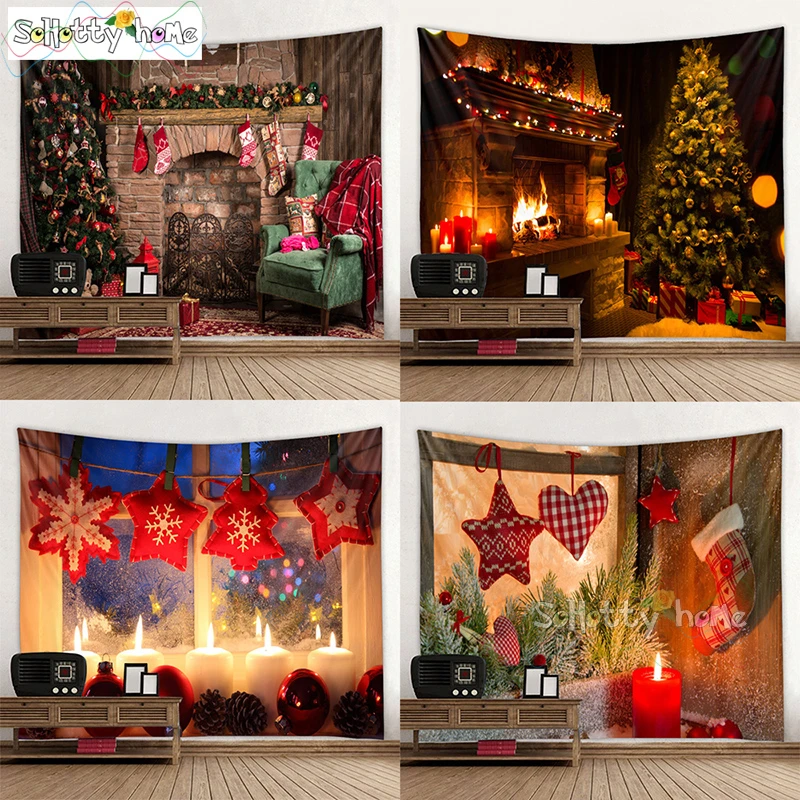 Wall Hanging Christmas Tapestry Christmas Tree And Fireplace Warm Family Backdrop Home Room Decoration Gift
Wall Hanging Christmas Tapestry Christmas Tree And Fireplace Warm Family Backdrop Home Room Decoration Gift