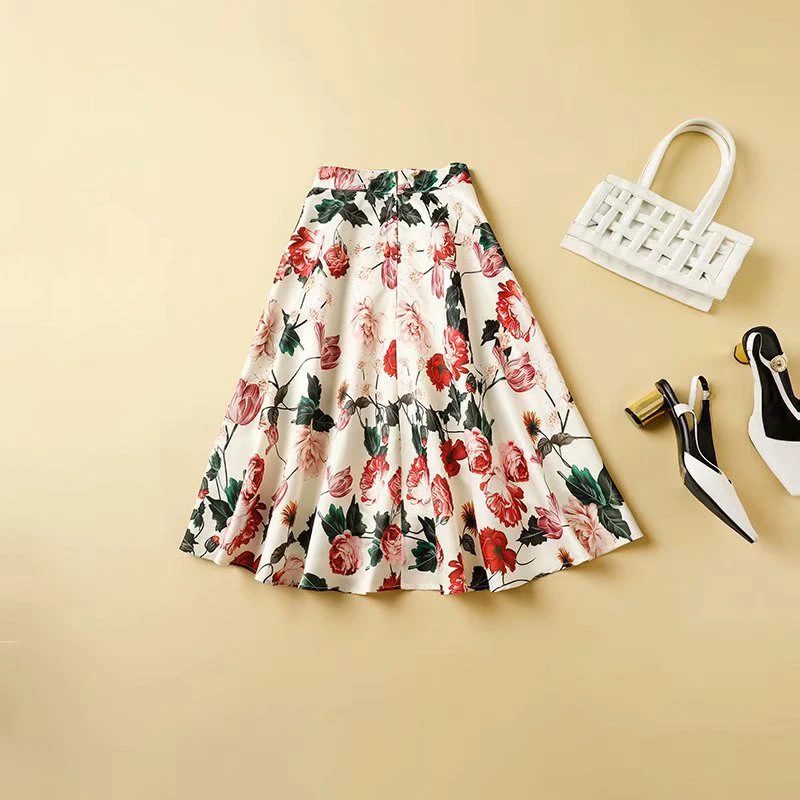 2021 spring and summer new women's floral mid-length skirt sunflower flower print elastic waist bohemian skirt
2021 spring and summer new women's floral mid-length skirt sunflower flower print elastic waist bohemian skirt