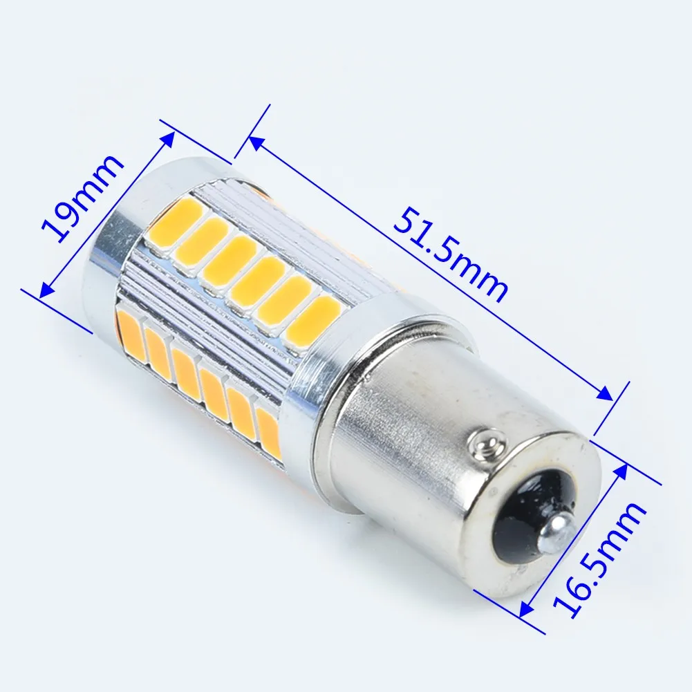 YELLOW Turn Signal LED 3000K 33LED 581 BA15S PY21W 4Pcs Easy Installation Low Power Consumption
YELLOW Turn Signal LED 3000K 33LED 581 BA15S PY21W 4Pcs Easy Installation Low Power Consumption