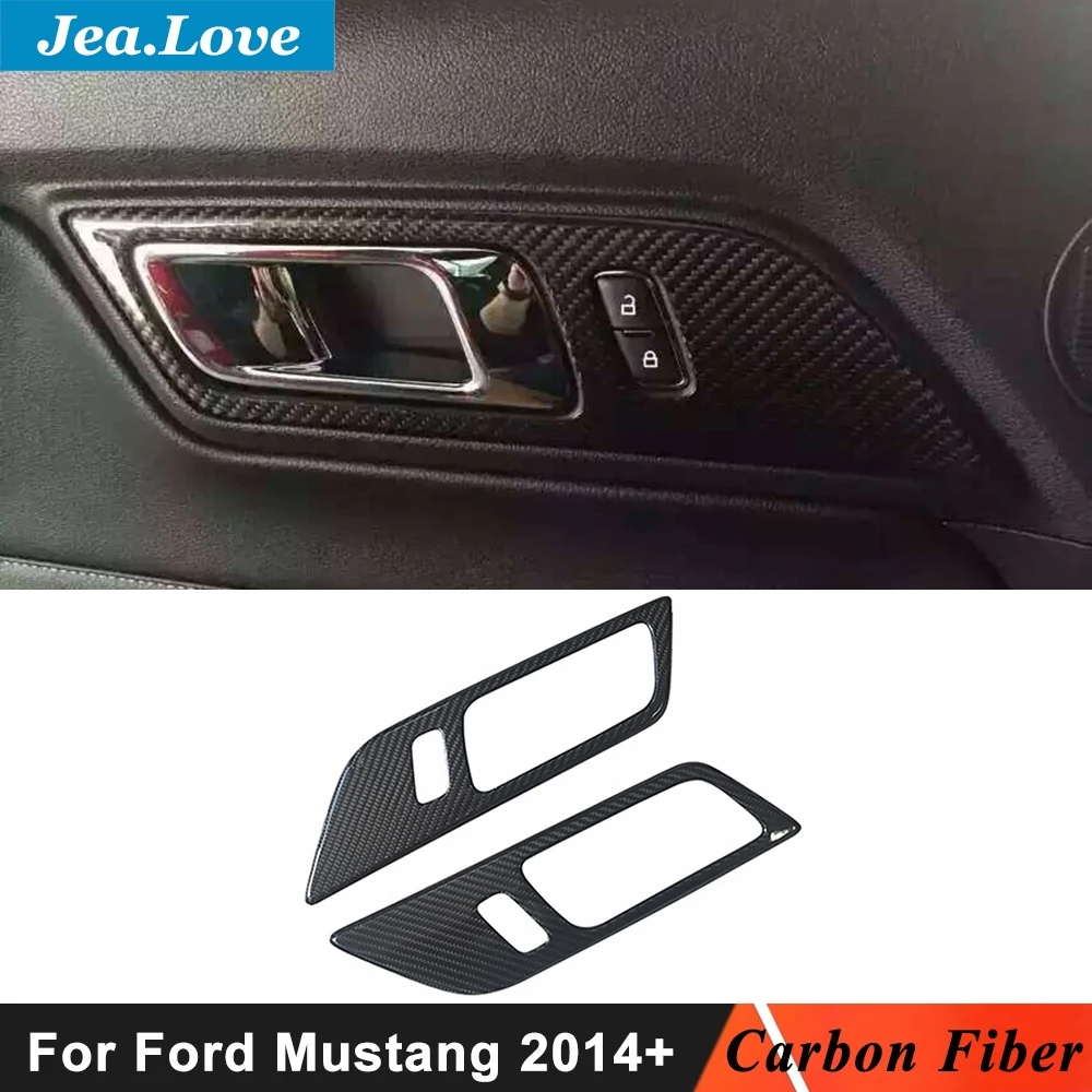 Dry Carbon Fiber Car Inner Door Handle Panel Frame Interior Mouldings Door Lock Button For Ford Mustang 2014-2020 Styling
Dry Carbon Fiber Car Inner Door Handle Panel Frame Interior Mouldings Door Lock Button For Ford Mustang 2014-2020 Styling