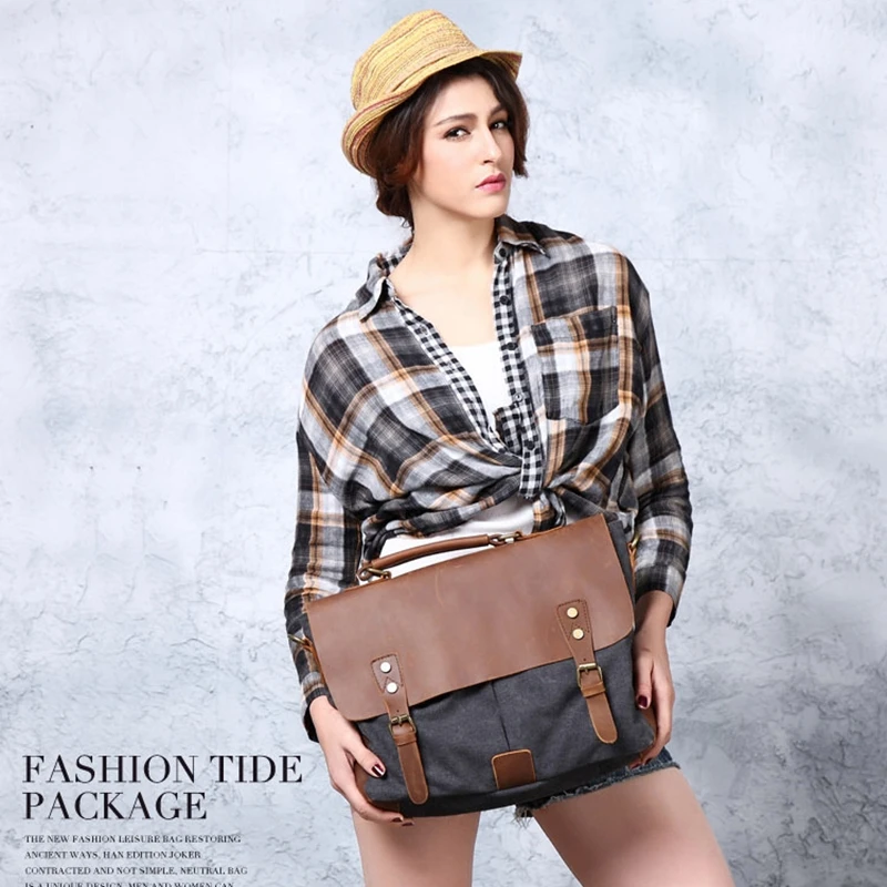 Фото Мужская сумка для ноутбука AUGUR модная винтажная мессенджер из - купить
