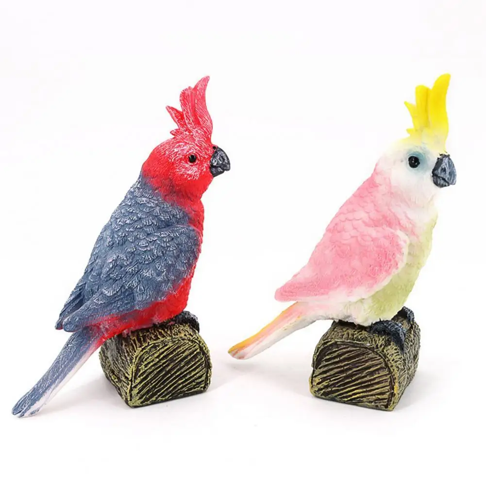 Яркий яркий попугай модель какаду декоративные фигурки когнитивные игрушки -