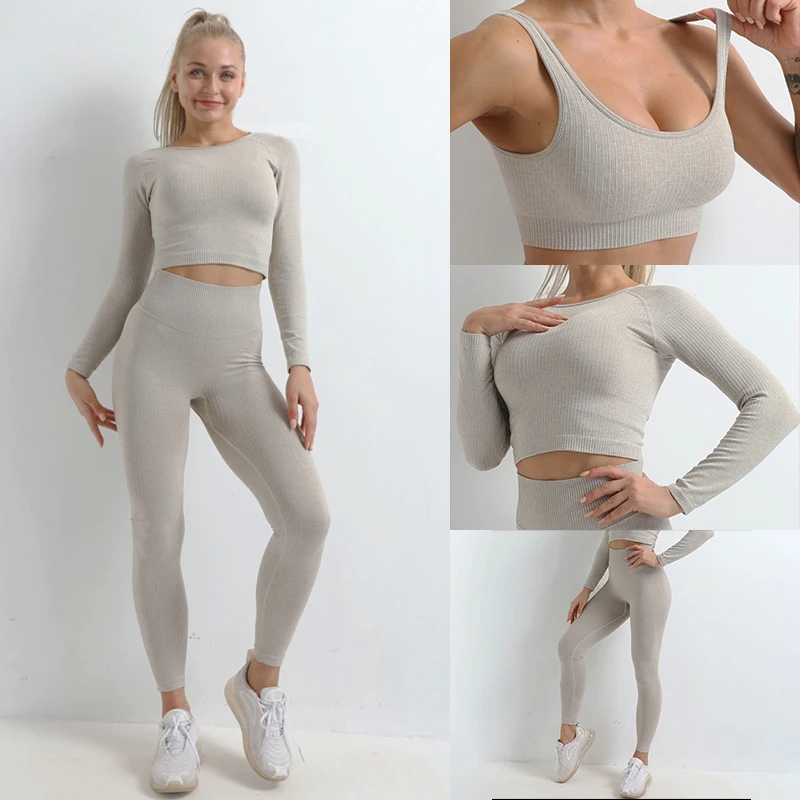 2/3/5PCS Seamless Women Yoga Set Workout Sportswear Gym Clothing Fitness Long Sleeve Crop Top High Waist Leggings Sports Suits
2/3/5PCS Seamless Women Yoga Set Workout Sportswear Gym Clothing Fitness Long Sleeve Crop Top High Waist Leggings Sports Suits