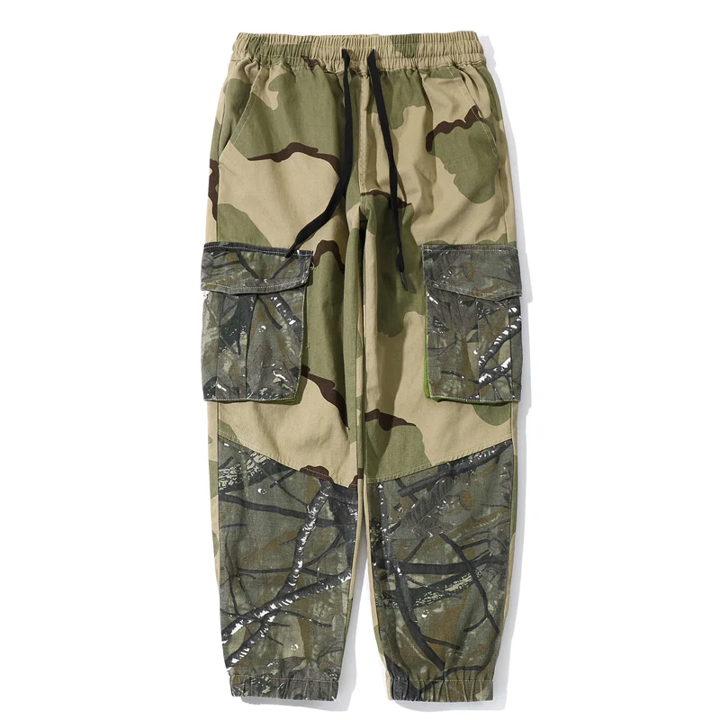New Men Camouflage Patchwork Multi-pocket Cargo Pant Harajuku Hip Hip Elastic waist Drawstring male Loose Camo Jogger Trousers 
New Men Camouflage Patchwork Multi-pocket Cargo Pant Harajuku Hip Hip Elastic waist Drawstring male Loose Camo Jogger Trousers