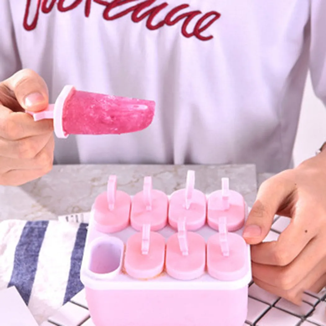 PP Plastic Ice Cream Mold DIY Homemade Popsicle Molds Freezer Juice 8 Cell Big Size Ice Cube Tray Popsicle Barrel Maker Mould
PP Plastic Ice Cream Mold DIY Homemade Popsicle Molds Freezer Juice 8 Cell Big Size Ice Cube Tray Popsicle Barrel Maker Mould