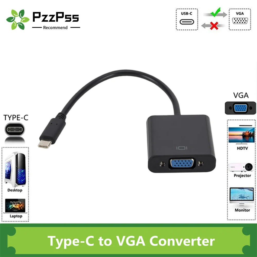 Кабель-адаптер PzzPss USB 3 1-VGA для Macbook 12 дюймов | Электроника