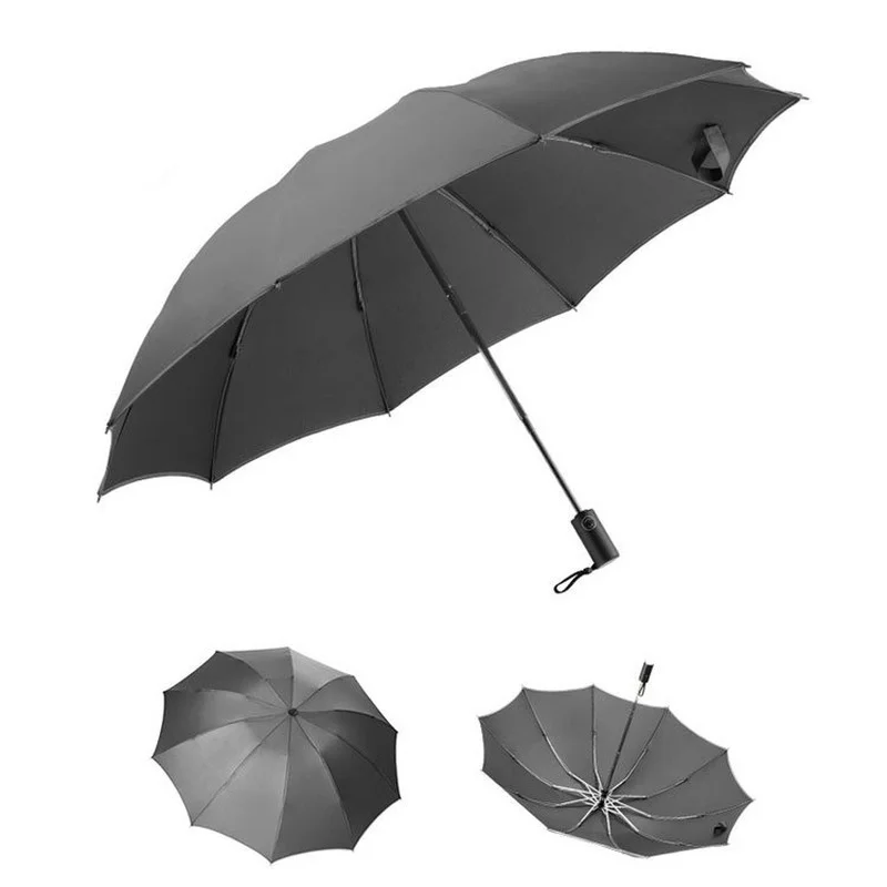 Fully Automatic Reverse Umbrella Umbrella Folding Rain or Rain Three-fold Umbrella Reflex Business Men and Women Sun Umbrellas
Fully Automatic Reverse Umbrella Umbrella Folding Rain or Rain Three-fold Umbrella Reflex Business Men and Women Sun Umbrellas