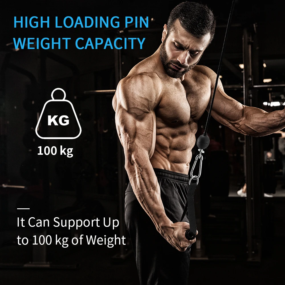 DIY Pulley Cable Machine Attachment System Length Adjustable Sets with Loading Pin Triceps Strap Home Gym Equipment Workout Acce
DIY Pulley Cable Machine Attachment System Length Adjustable Sets with Loading Pin Triceps Strap Home Gym Equipment Workout Acce