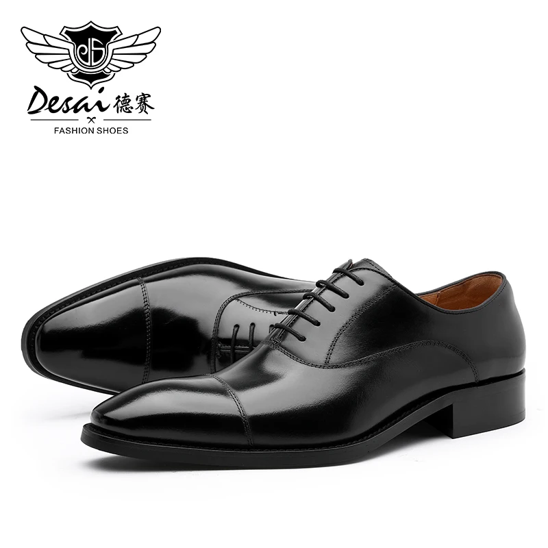 DESAI Men Formal Dress Shoes Male Oxfords Triple Joint Office Shoes Genuine Leather Wedding Party Lace Up Shoes Autumn Spring
DESAI Men Formal Dress Shoes Male Oxfords Triple Joint Office Shoes Genuine Leather Wedding Party Lace Up Shoes Autumn Spring