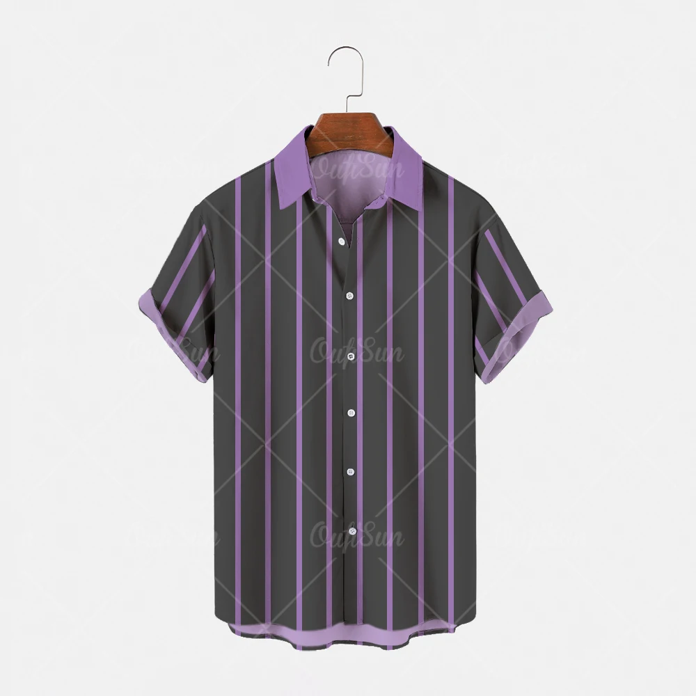 Men's Casual Hawaiian Shirt Purple Striped Printed Single Button Shirt Beach Short Sleeve Shirt Top 2021
Men's Casual Hawaiian Shirt Purple Striped Printed Single Button Shirt Beach Short Sleeve Shirt Top 2021