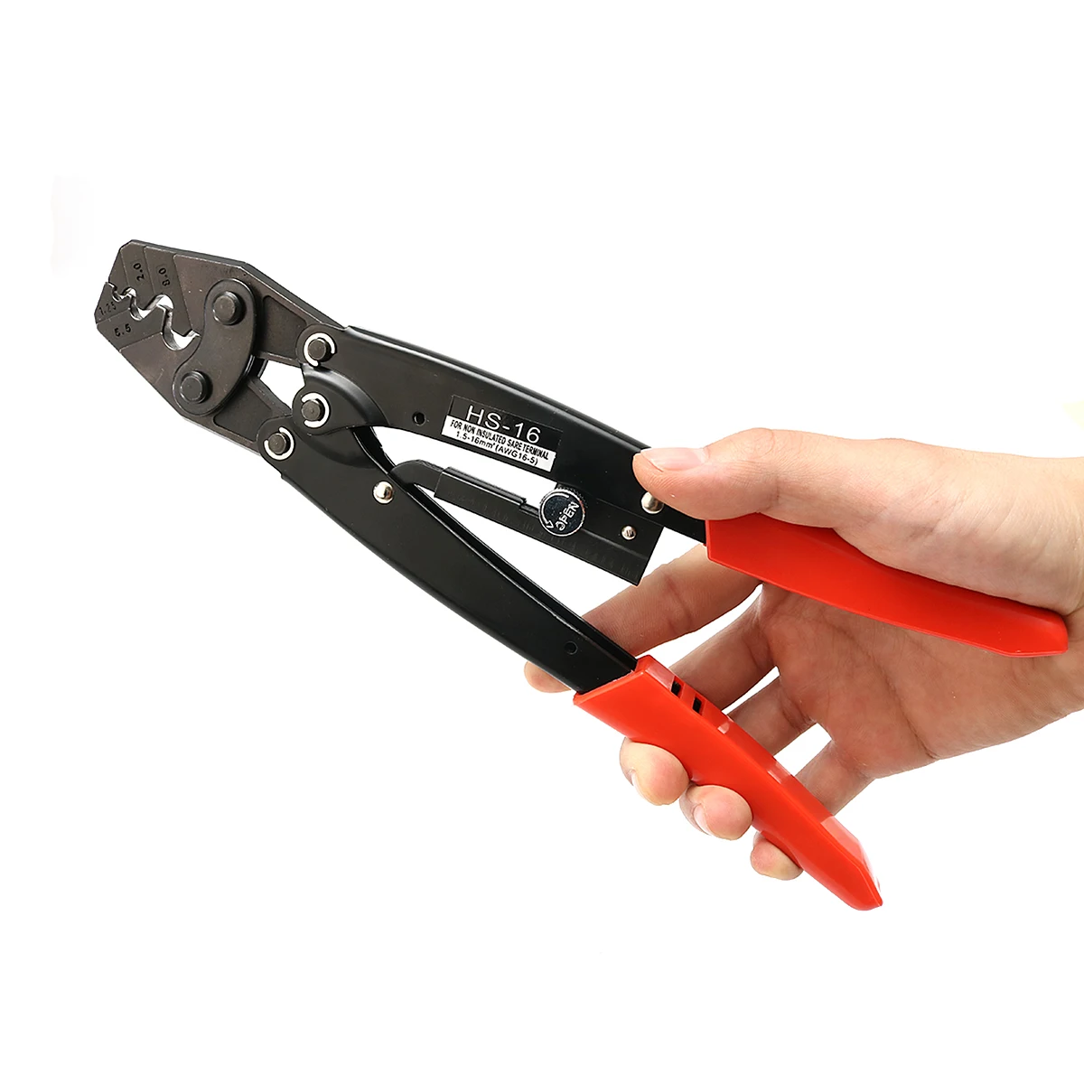 Pliers HS-16 Crimping Bare Terminal Wire Stripper Crimper Cable Lug Crimper Tool 1.25-16 Square Millimeter Cutters Cutting Tool
Pliers HS-16 Crimping Bare Terminal Wire Stripper Crimper Cable Lug Crimper Tool 1.25-16 Square Millimeter Cutters Cutting Tool