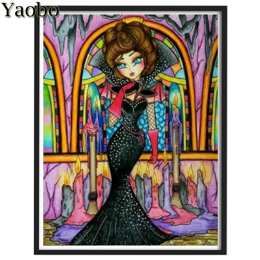 

Полноразмерная алмазная живопись, вышивка крестиком, мультяшная женщина-вампир, алмазная вышивка своими руками, набор для алмазной мозаики 5D, домашний декор, рукоделие