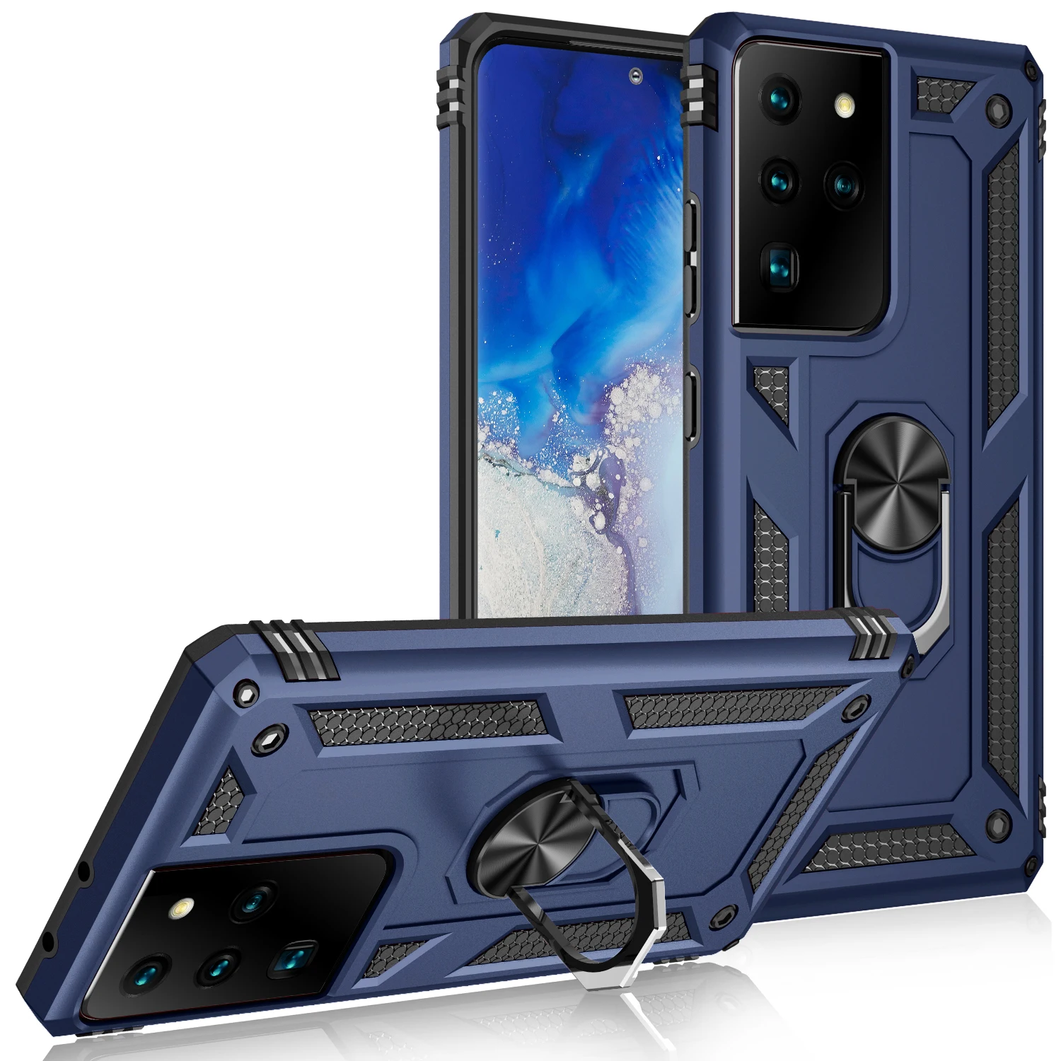 Fashion Shockproof Rugged Armor Heavy Phone Case For Samsung Galaxy S21 Plus Ultra Car Magnetic Kickstand Protection Back Cover
Fashion Shockproof Rugged Armor Heavy Phone Case For Samsung Galaxy S21 Plus Ultra Car Magnetic Kickstand Protection Back Cover