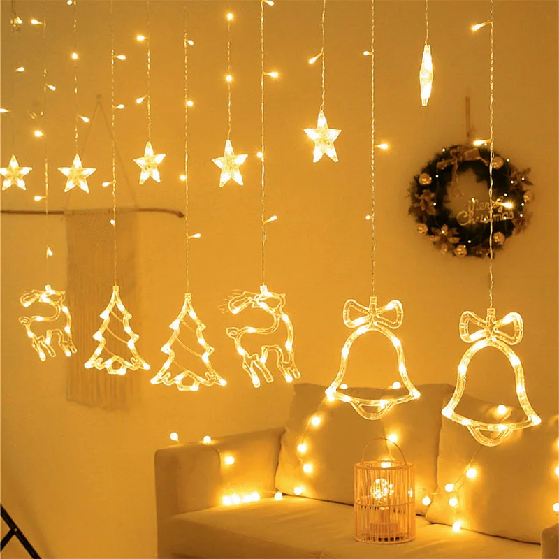 3M 220V LED Elk Star Lamp Christmas Garland String Lights Fairy Curtain Light For New Year Party Bar Wedding Holiday Decor
3M 220V LED Elk Star Lamp Christmas Garland String Lights Fairy Curtain Light For New Year Party Bar Wedding Holiday Decor