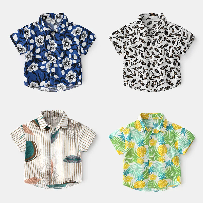 Ircomll Kid Boys Shirt Summer Boys' Short-sleeved Shirt for Boy Flower Print Jacket Shirt School Clothes Turn-down Collar Outin
Ircomll Kid Boys Shirt Summer Boys' Short-sleeved Shirt for Boy Flower Print Jacket Shirt School Clothes Turn-down Collar Outin