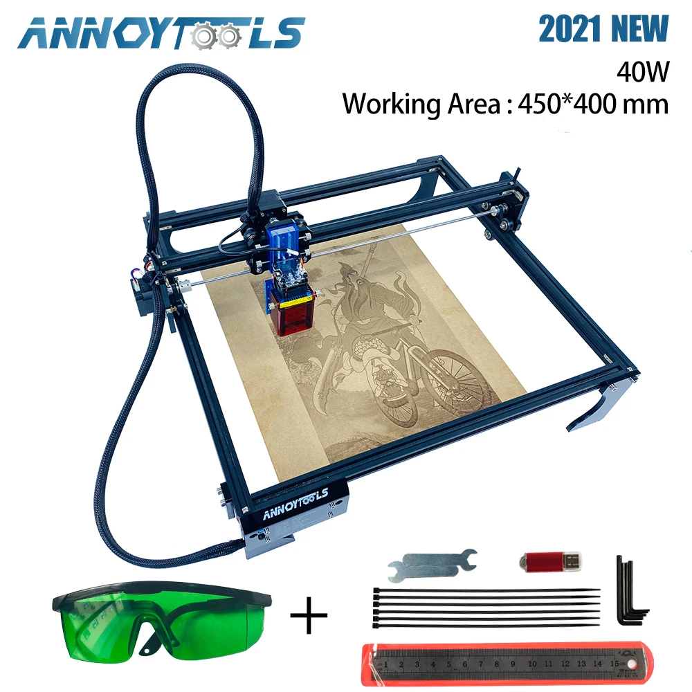 Laser Engraving Cutting Machine With 32-Bit Motherboard 40W Laser Printer DIY CNC Router Laser Engraver
Laser Engraving Cutting Machine With 32-Bit Motherboard 40W Laser Printer DIY CNC Router Laser Engraver