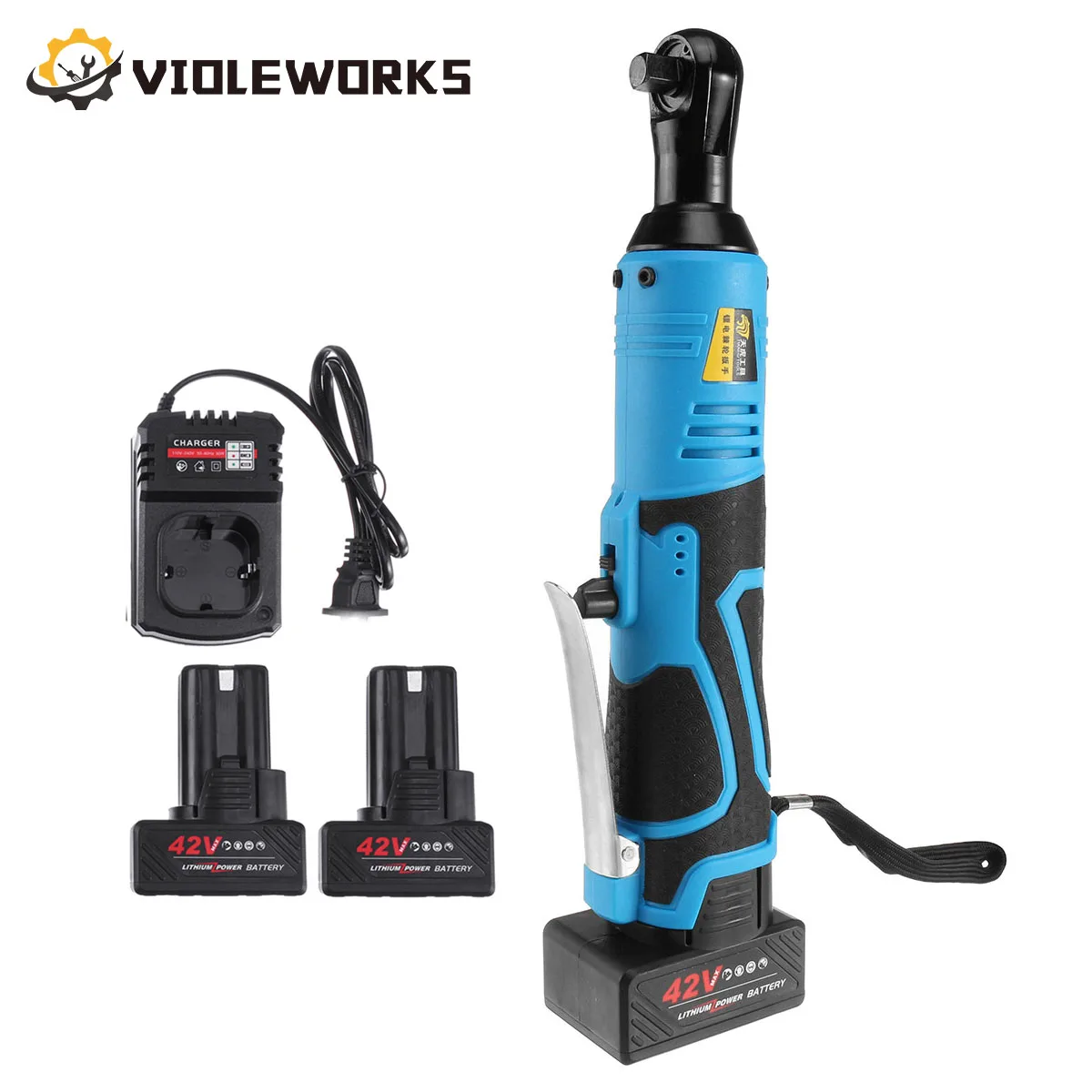 3/8" 42V Electric Wrench Cordless Ratchet Rechargeable Scaffolding 90N.m Right Angle Tool Wrench with 1/2 Battery Charger Kit 
3/8" 42V Electric Wrench Cordless Ratchet Rechargeable Scaffolding 90N.m Right Angle Tool Wrench with 1/2 Battery Charger Kit
