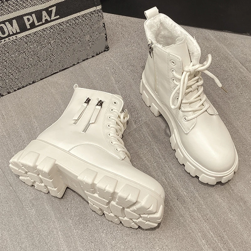 Women's White Ankle Boots 2021 Ladies Chunky Winter Boot Female Shoes Black Platform Combat Boots Fur Plush Designer Punk Gothic
Women's White Ankle Boots 2021 Ladies Chunky Winter Boot Female Shoes Black Platform Combat Boots Fur Plush Designer Punk Gothic
