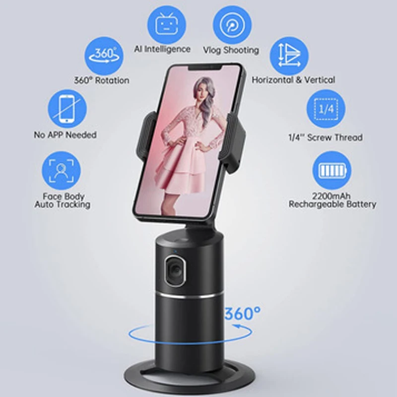 Portable Smart 360°Rotation Auto Face & Object Tracking Selfie Stick Smart Shooting Phone Mount Gimbal Vlog phone Mount Holder
Portable Smart 360°Rotation Auto Face & Object Tracking Selfie Stick Smart Shooting Phone Mount Gimbal Vlog phone Mount Holder