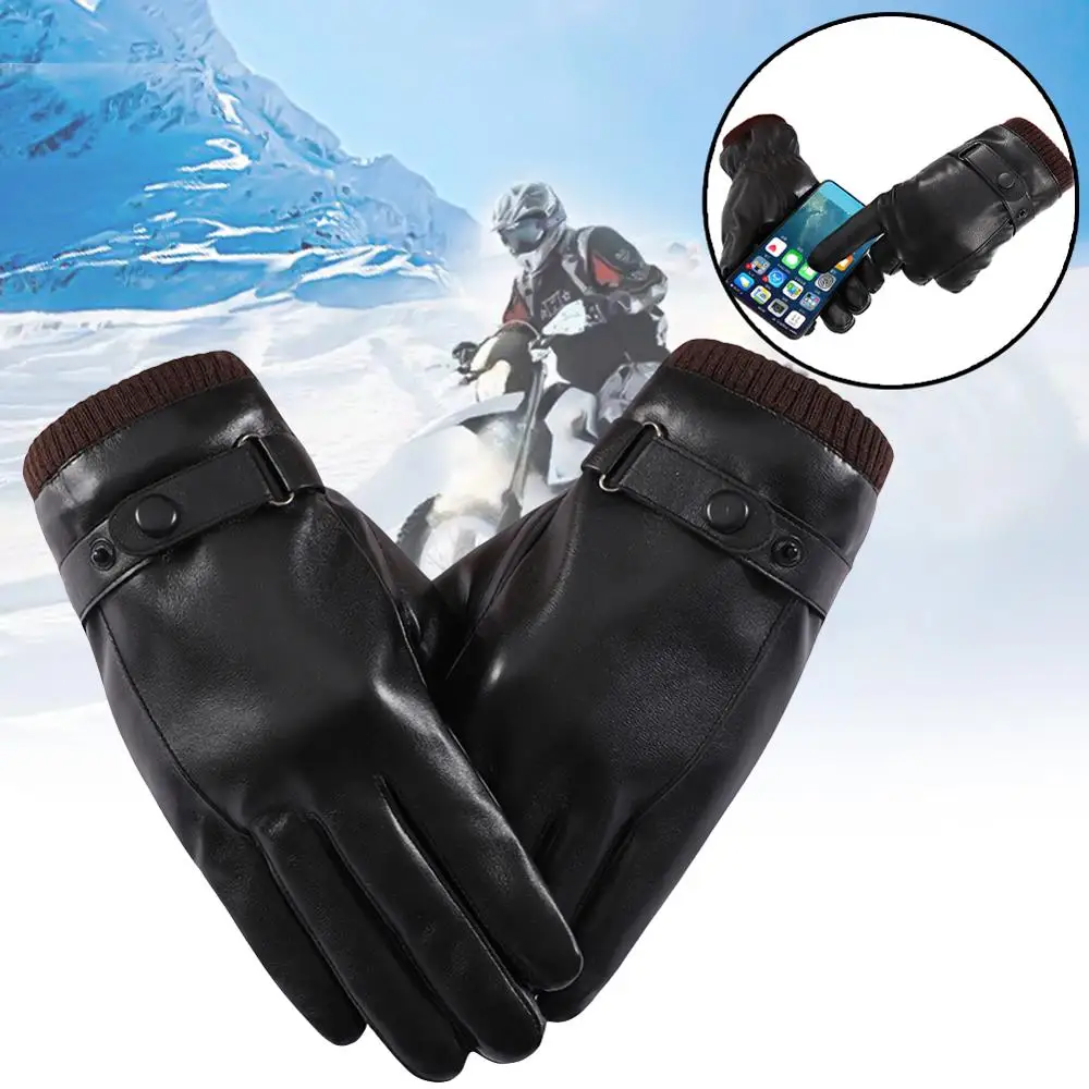 High Quality Leather Winter Gloves Autumn Warm Touch Screen Full Finger Black Comfortable 40DC14
High Quality Leather Winter Gloves Autumn Warm Touch Screen Full Finger Black Comfortable 40DC14