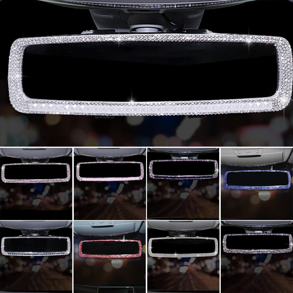 Rhinestone Car Interior Rearview Mirror Decor Charm Crystal Bling Diamond Ornament Rear View Mirror Cover Women Auto Accessories
Rhinestone Car Interior Rearview Mirror Decor Charm Crystal Bling Diamond Ornament Rear View Mirror Cover Women Auto Accessories