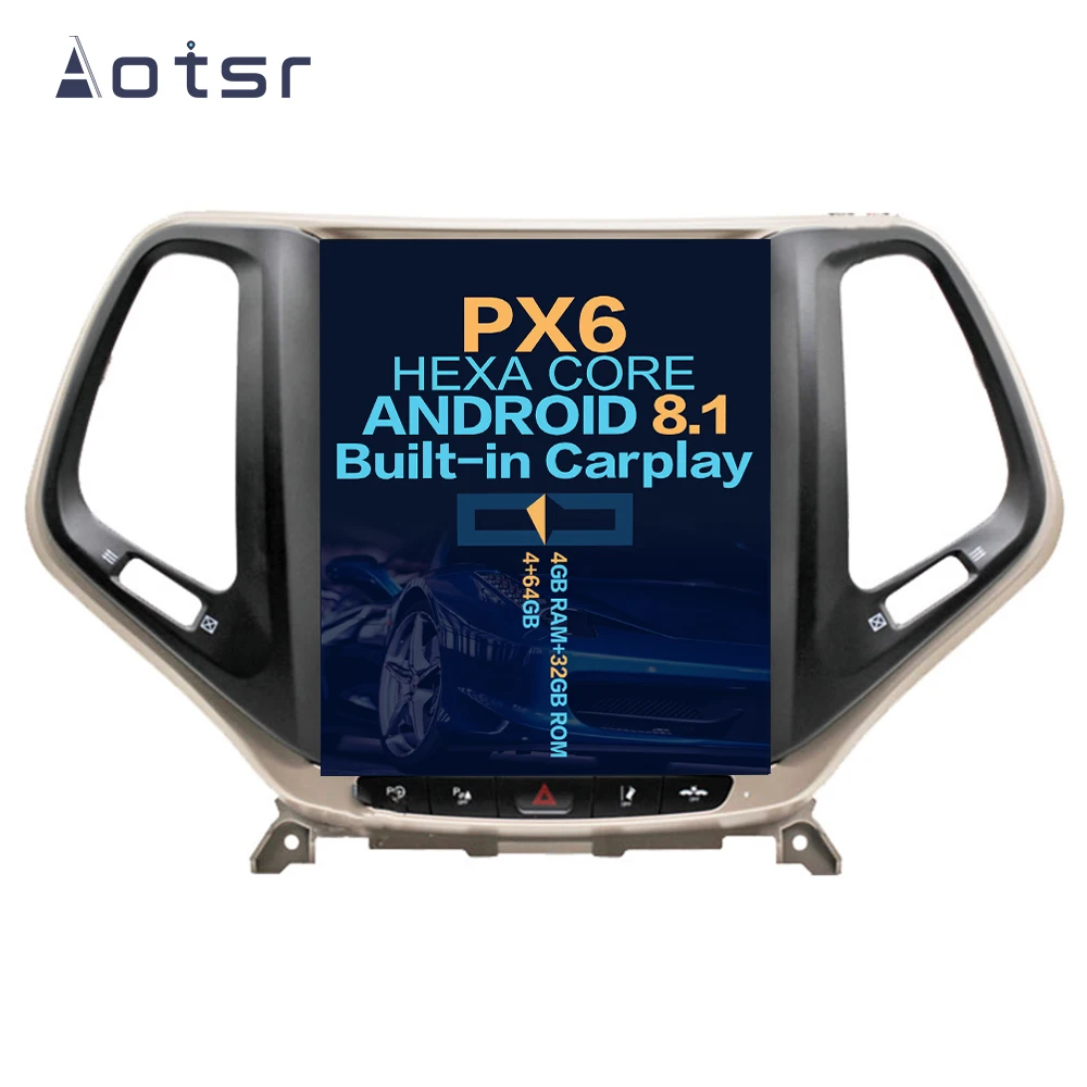 Aotsr Tesla 10.4“ Vertical screen Android 8.1 Car DVD Multimedia player GPS Navigation For JEEP Cherokee 2014-2018 carplay
Aotsr Tesla 10.4“ Vertical screen Android 8.1 Car DVD Multimedia player GPS Navigation For JEEP Cherokee 2014-2018 carplay