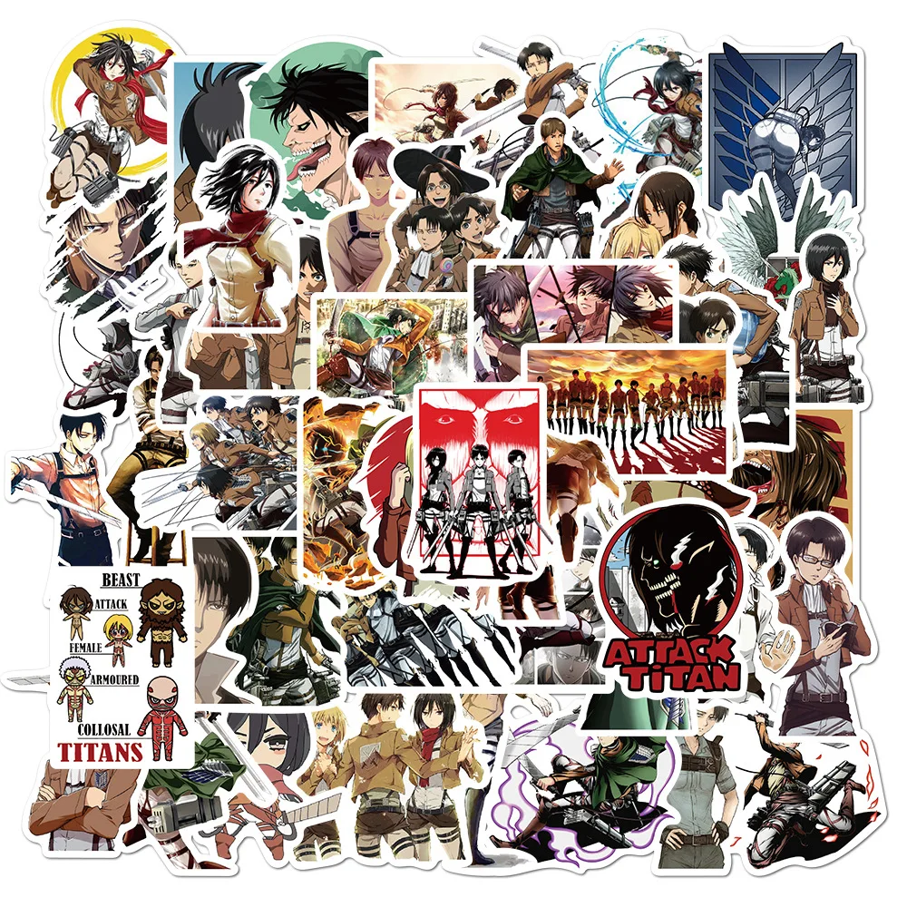 50PCS Anime Attack on Titan Stickers DIY Car Bike Travel Luggage Phone Guitar Laptop Waterproof Cartoon Graffiti Sticker Decals
50PCS Anime Attack on Titan Stickers DIY Car Bike Travel Luggage Phone Guitar Laptop Waterproof Cartoon Graffiti Sticker Decals