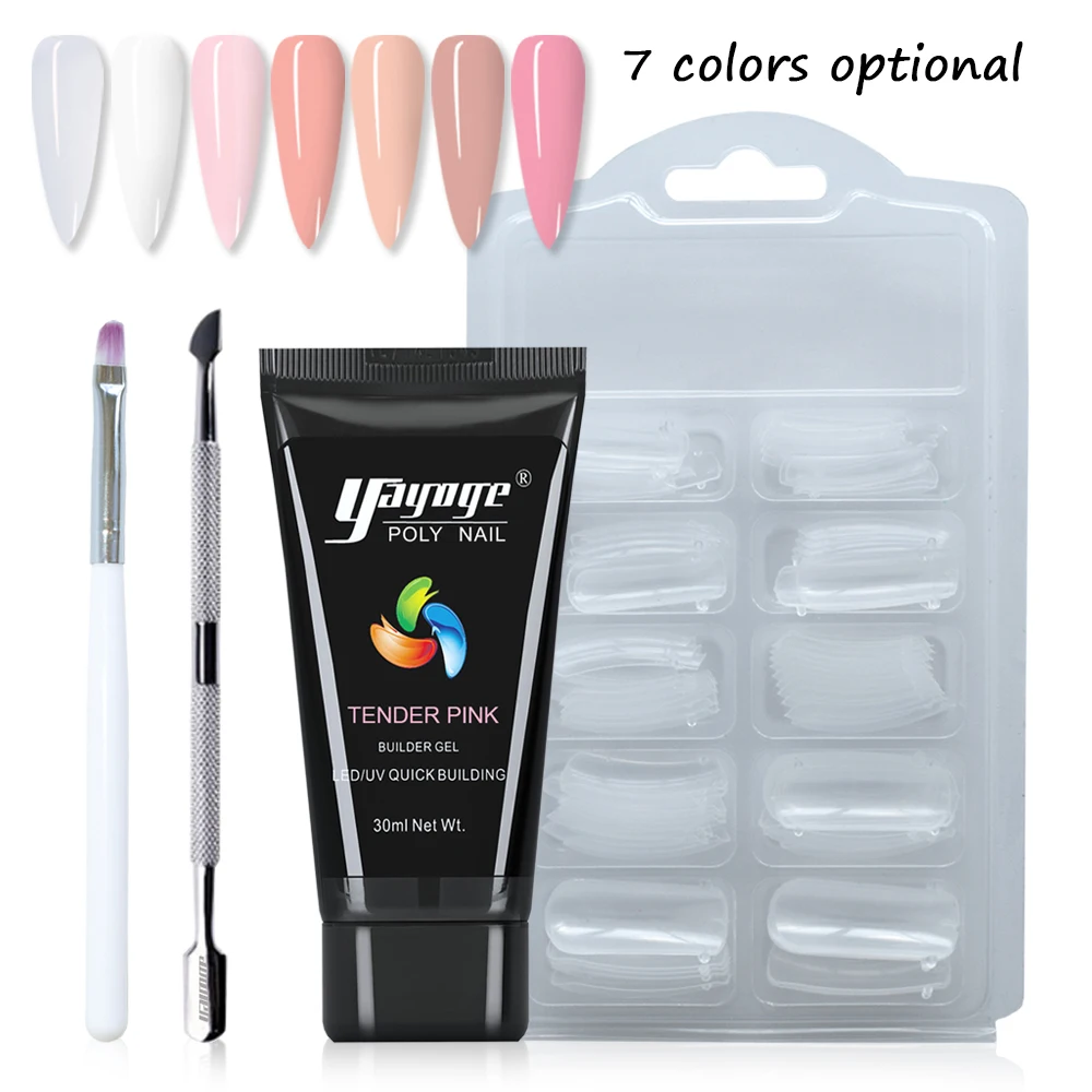 Yayoge Poly Nail Gel Set With Brush Nail Tips Builder UV Gel 7 colors Nail Gel Kit For Nails Extension
Yayoge Poly Nail Gel Set With Brush Nail Tips Builder UV Gel 7 colors Nail Gel Kit For Nails Extension