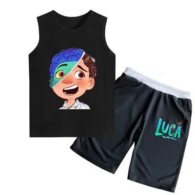 Summer Baby Boy Clothes Sets Baby Girls Tracksuit Suit Kids Boys Cartoon Luca Vest Tops+Shorts 2 PCS Set Little Girl Sportswear
Summer Baby Boy Clothes Sets Baby Girls Tracksuit Suit Kids Boys Cartoon Luca Vest Tops+Shorts 2 PCS Set Little Girl Sportswear