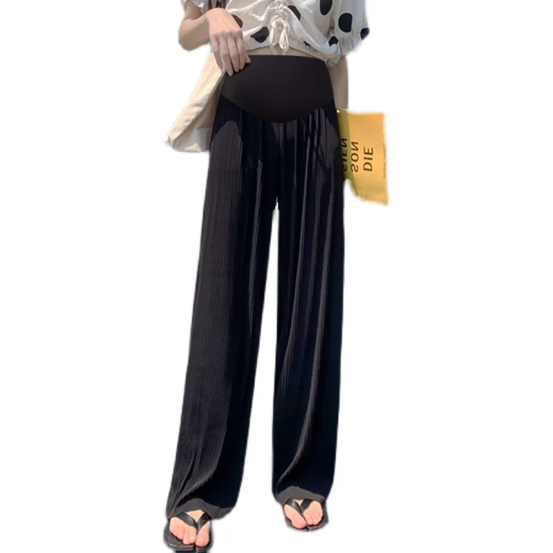 8889# Summer Thin Ice Silk Maternity Full Long Pants Adjustable Belly Wide Leg Loose Pants for Pregnant Women Pregnancy Casual
8889# Summer Thin Ice Silk Maternity Full Long Pants Adjustable Belly Wide Leg Loose Pants for Pregnant Women Pregnancy Casual
