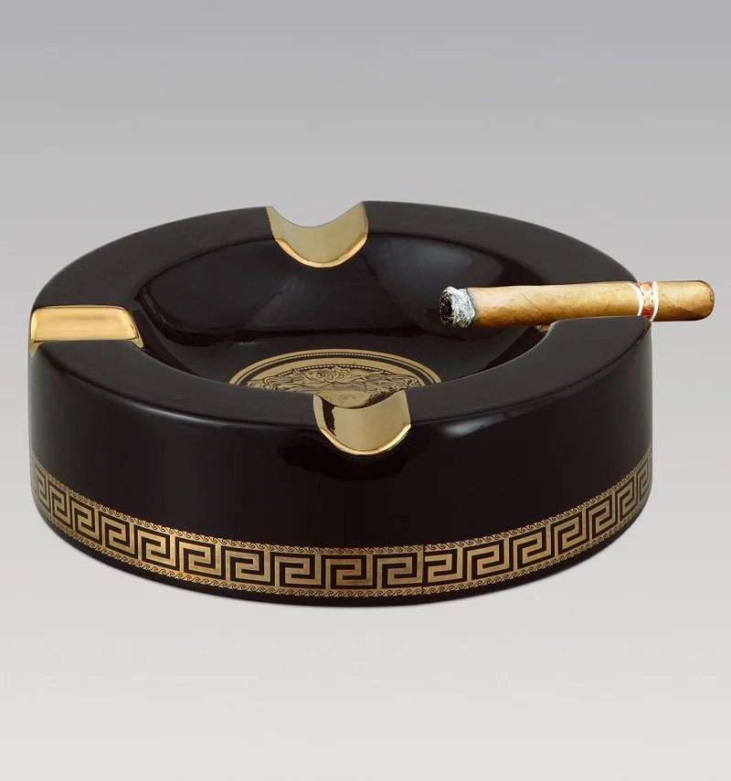 Luxury Elegant Art Black Round Shape Portable Ceramic Ashtray 4 Cigarette Holder Household Home Office Furnishing Decoration
Luxury Elegant Art Black Round Shape Portable Ceramic Ashtray 4 Cigarette Holder Household Home Office Furnishing Decoration