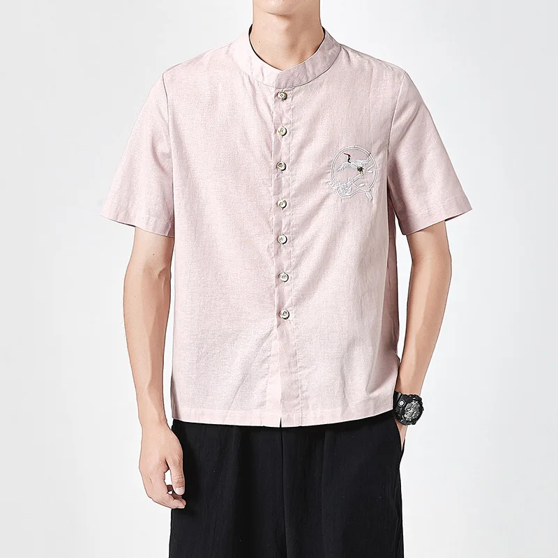 Summer Men's Thin Tang Suit, Cotton and Linen Embroidery Stand-collar Hanfu Loose Large Size Chinese Shirt
Summer Men's Thin Tang Suit, Cotton and Linen Embroidery Stand-collar Hanfu Loose Large Size Chinese Shirt