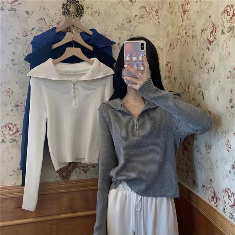 Outwear Pullovers Tops Thick Warm Bottoming Sweater Women New Autumn Winter Elegant Turtleneck Zipper Knitted Sweaters
Outwear Pullovers Tops Thick Warm Bottoming Sweater Women New Autumn Winter Elegant Turtleneck Zipper Knitted Sweaters