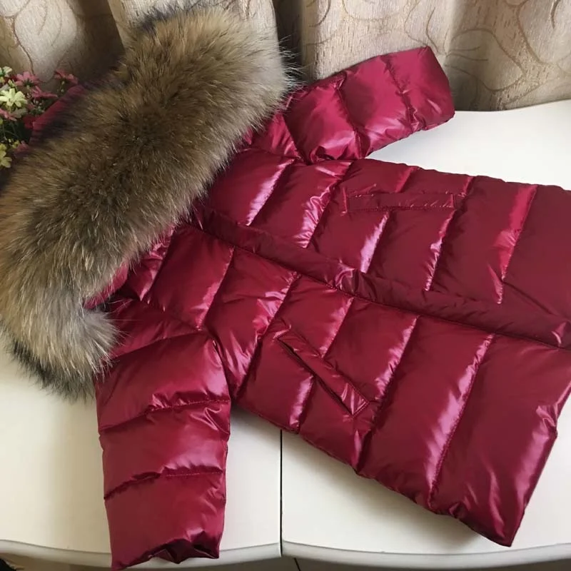 New Children Girl boy Russia Winter big fur thickened Parka 90 down quality Long Coat jacket overcoat kids clothes -30 outwear
New Children Girl boy Russia Winter big fur thickened Parka 90 down quality Long Coat jacket overcoat kids clothes -30 outwear