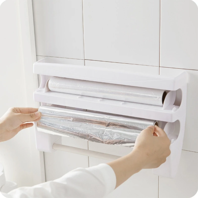 50JD 4 In 1 Kitchen Organizer Paper Towel Holder Cling Sauce Bottle Storage Rack Film Cutting Holder Storage Cutting Rack Film
50JD 4 In 1 Kitchen Organizer Paper Towel Holder Cling Sauce Bottle Storage Rack Film Cutting Holder Storage Cutting Rack Film