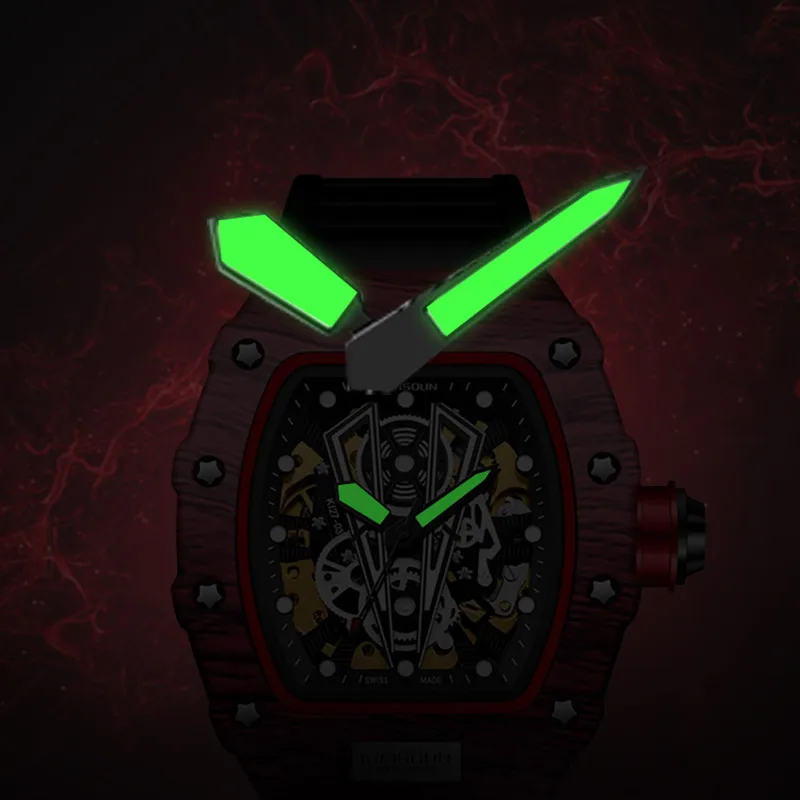 Kimsdun Men's Automatic Watches Top Brand Luxury Rubber Strap Square Skeleton Mechanical Fashion Wristwatch For Men Waterproof
Kimsdun Men's Automatic Watches Top Brand Luxury Rubber Strap Square Skeleton Mechanical Fashion Wristwatch For Men Waterproof
