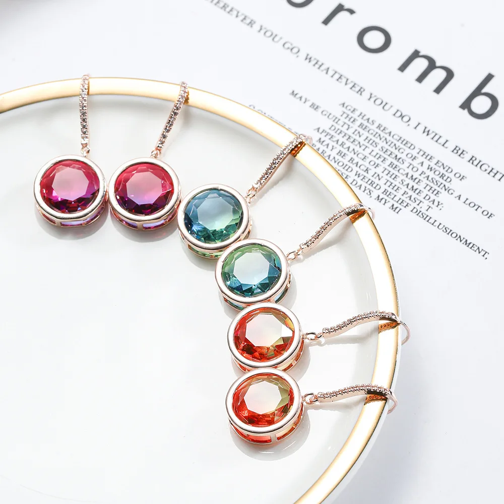 2021 Trend Copper Filled Elegant Round Tourmaline Emerald Gemstone Big Drop Earrings for Women Cocktail Party Fine Jewelry Gift
2021 Trend Copper Filled Elegant Round Tourmaline Emerald Gemstone Big Drop Earrings for Women Cocktail Party Fine Jewelry Gift